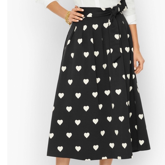 Talbots Dresses & Skirts - Waist Faille Talbots Maxi Skirt with Heart Print Size 6